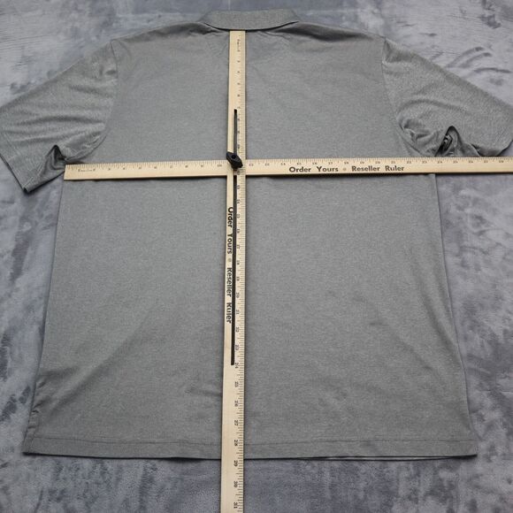 Greg Norman Shirt Mens L Gray Slit Chest Button Short Sleeve Collared Top - Picture 3 of 16